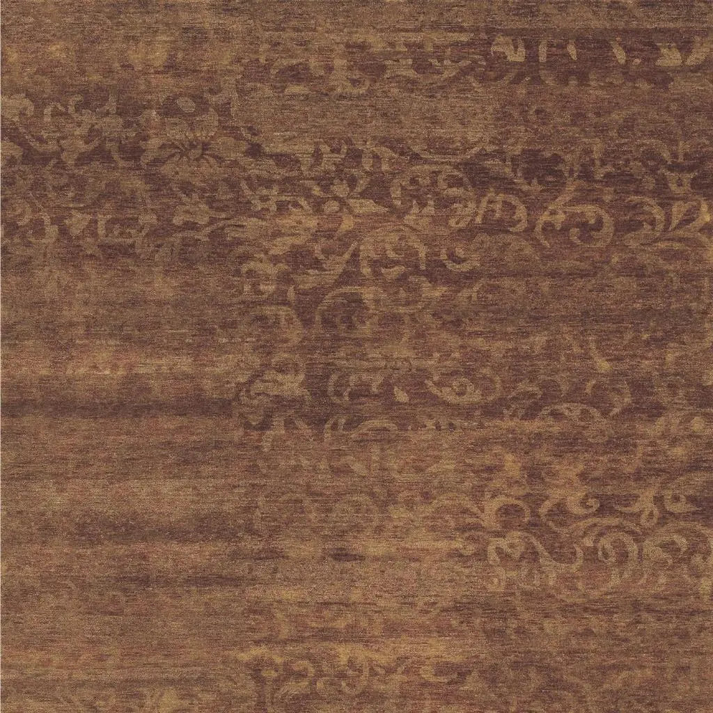 5' X 8' Brown And Red Wool Floral Hand Knotted Area Rug Homeroots Home Decor
