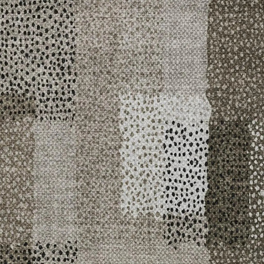 5' X 8' Brown And Silver Abstract Washable Indoor Outdoor Area Rug Homeroots Outdoor