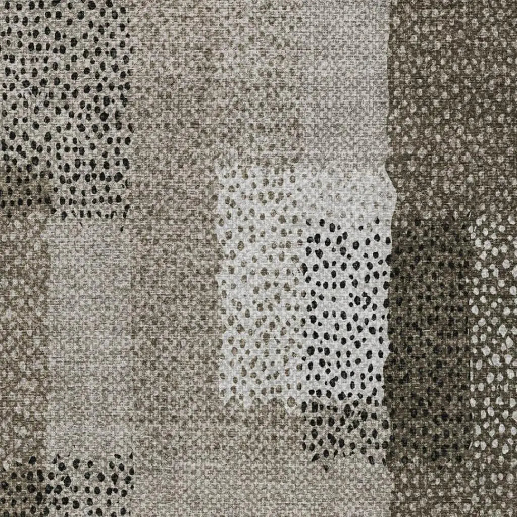 5' X 8' Brown And Silver Abstract Washable Indoor Outdoor Area Rug Homeroots Outdoor