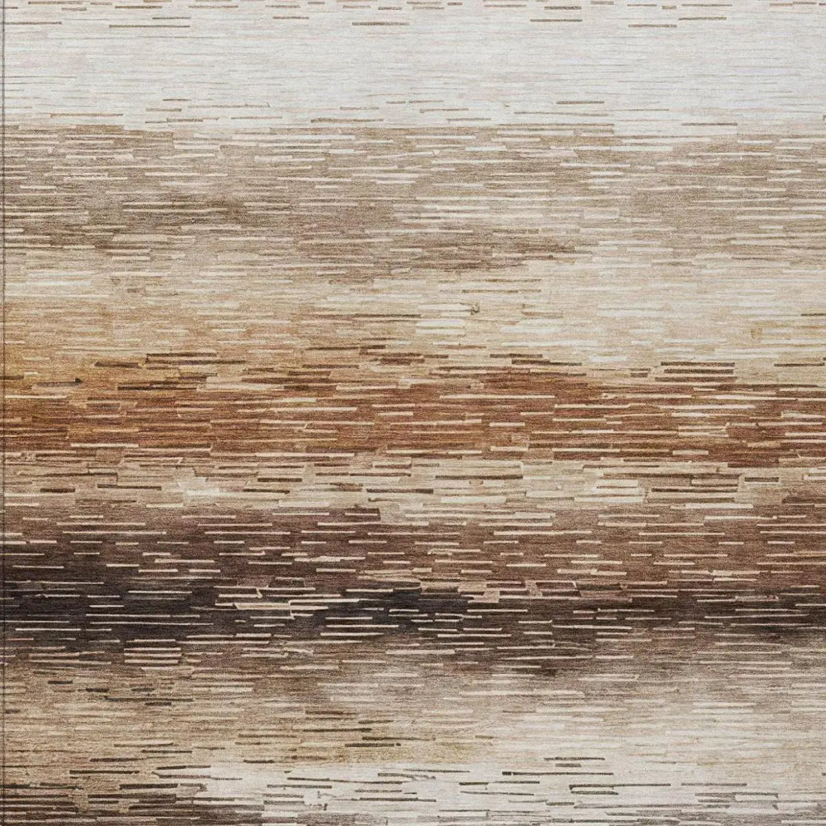 5' X 8' Brown And Silver Striped Washable Indoor Outdoor Area Rug Homeroots Outdoor