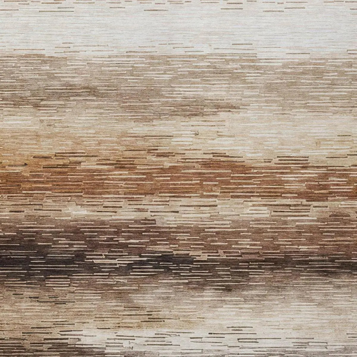 5' X 8' Brown And Silver Striped Washable Indoor Outdoor Area Rug Homeroots Outdoor