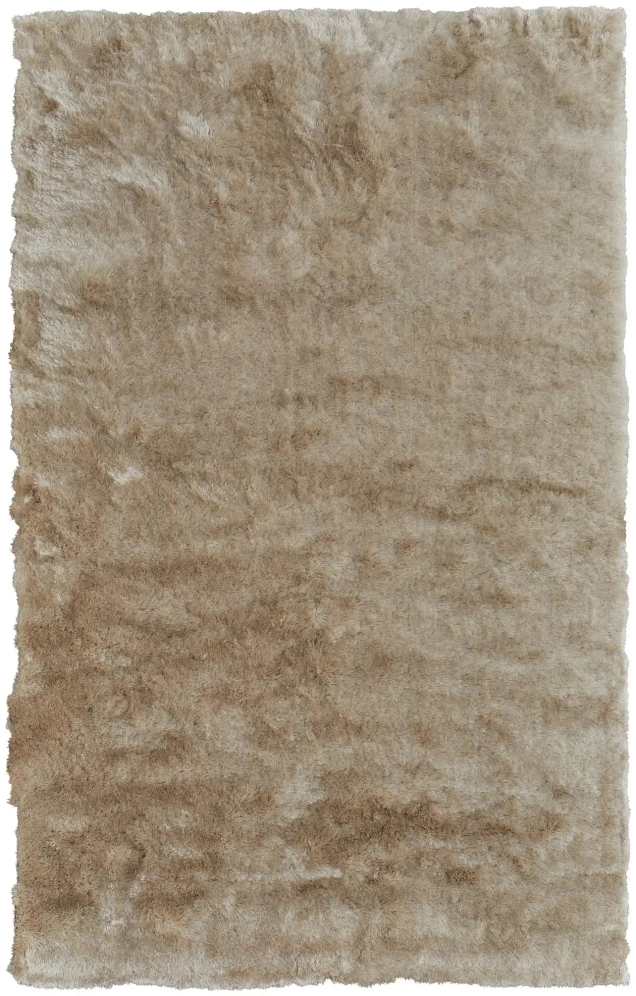 5' X 8' Brown And Tan Shag Hand Tufted Area Rug Homeroots Home Decor