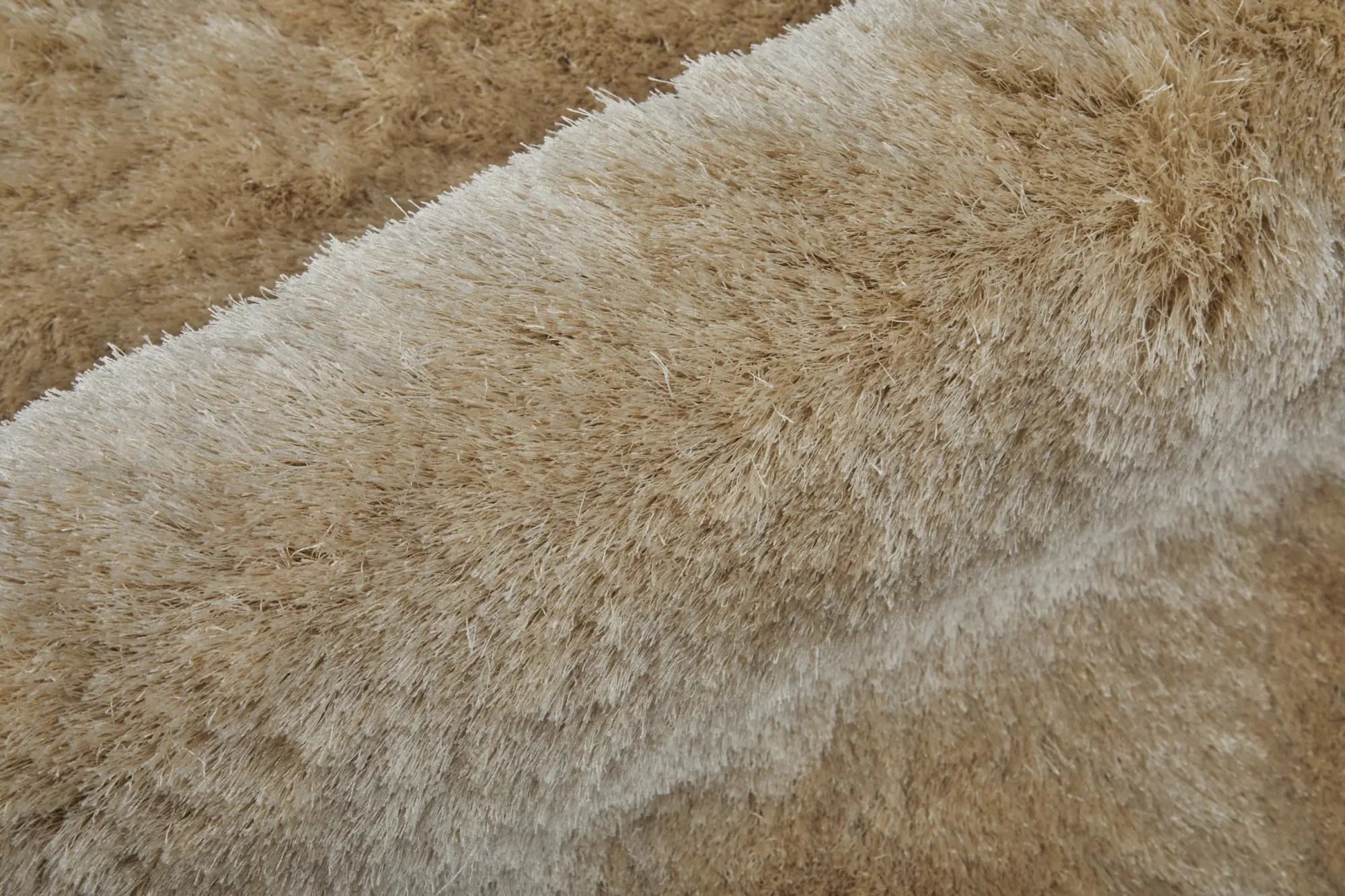 5' X 8' Brown And Tan Shag Hand Tufted Area Rug Homeroots Home Decor