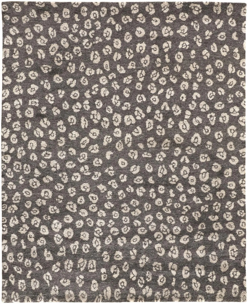 5' X 8' Brown And Tan Wool Animal Print Hand Knotted Area Rug Homeroots Home Decor
