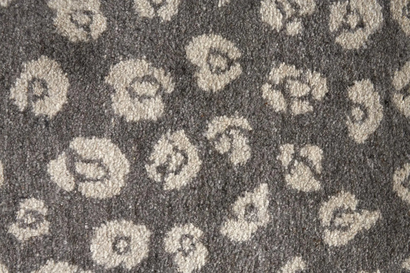 5' X 8' Brown And Tan Wool Animal Print Hand Knotted Area Rug Homeroots Home Decor