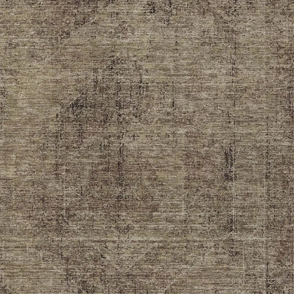 5' X 8' Brown And Taupe Oriental Washable Indoor Outdoor Area Rug Homeroots Outdoor