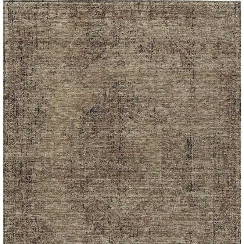5' X 8' Brown And Taupe Oriental Washable Indoor Outdoor Area Rug Homeroots Outdoor