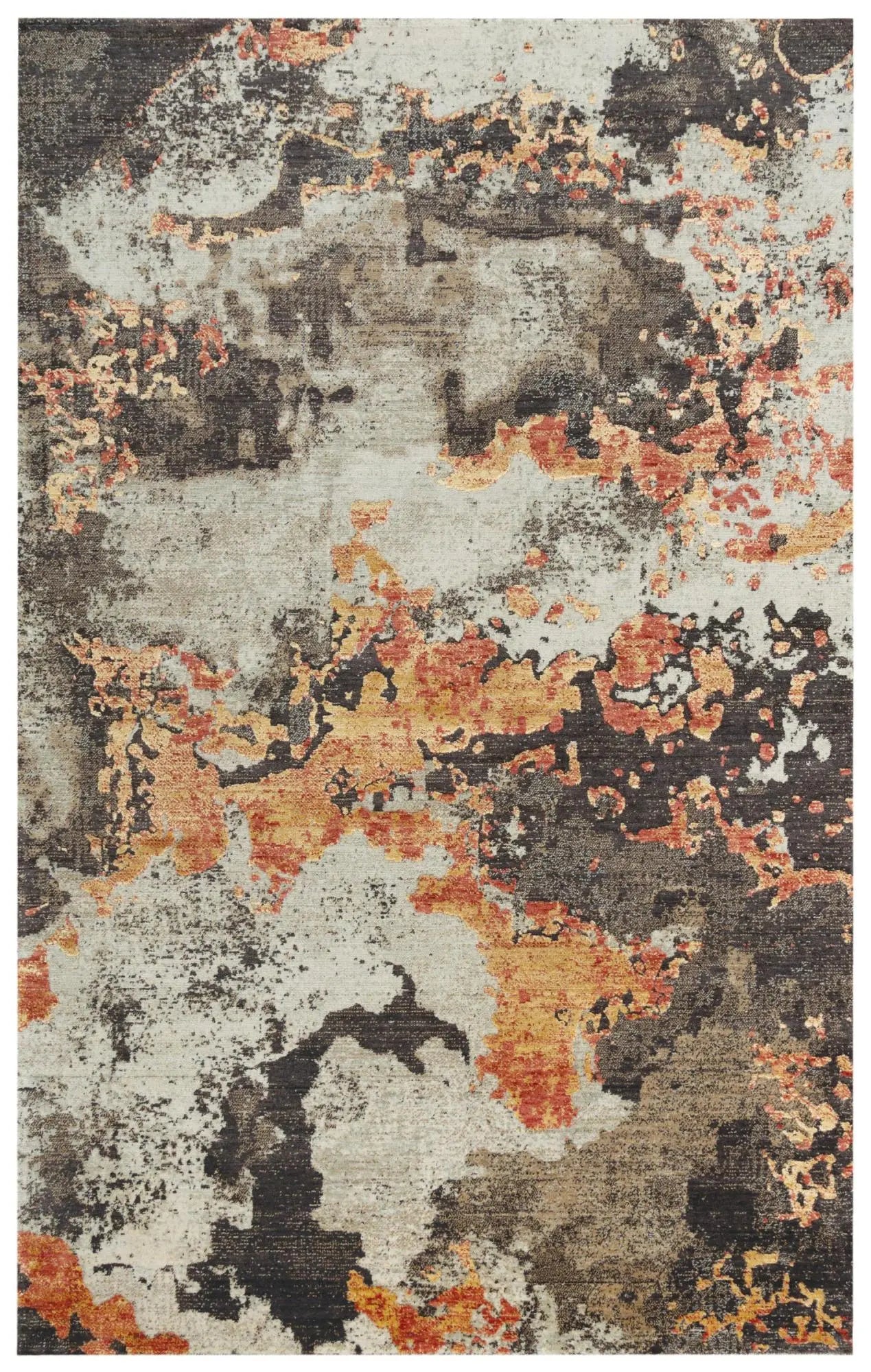 5' X 8' Brown Copper And Beige New Zealand Lambs Wool Abstract Hand Carved Handmade Area Rug Homeroots Home Decor