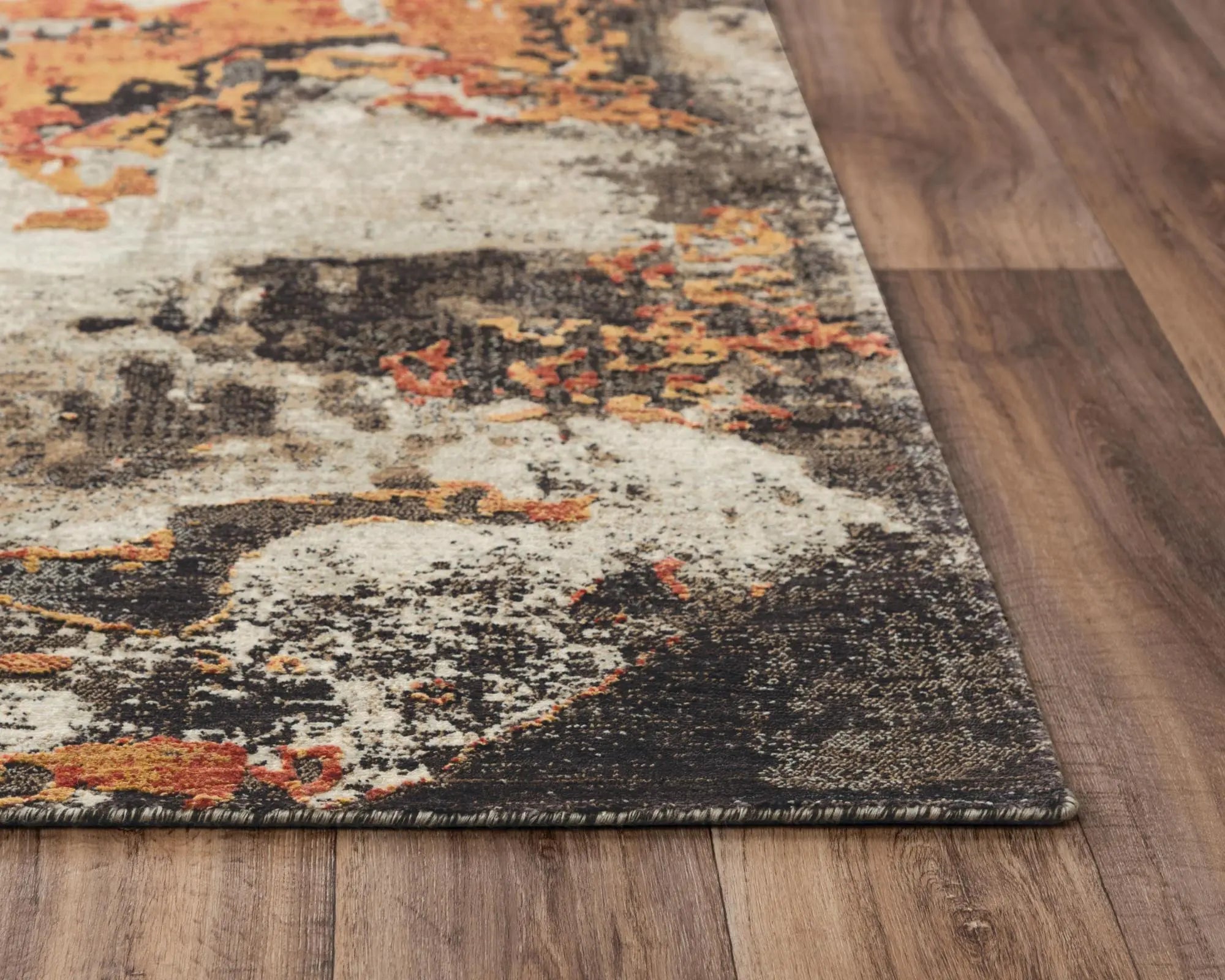 5' X 8' Brown Copper And Beige New Zealand Lambs Wool Abstract Hand Carved Handmade Area Rug Homeroots Home Decor