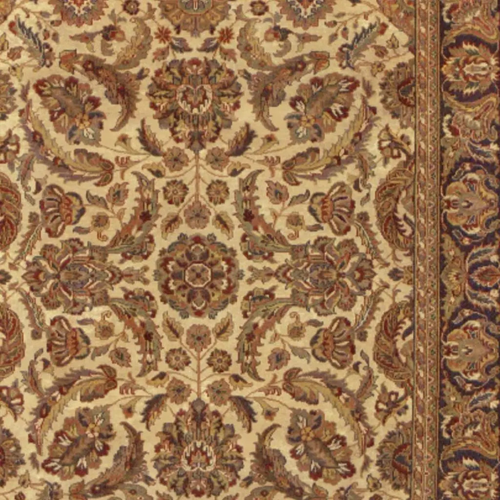 5' X 8' Brown Tan And Red Wool Oriental Hand Knotted Area Rug With Fringe Homeroots Home Decor