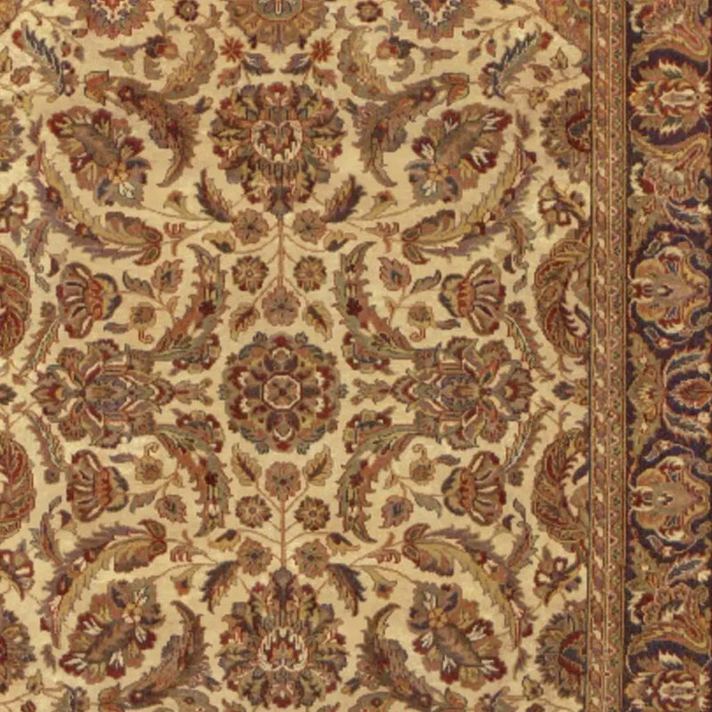 5' X 8' Brown Tan And Red Wool Oriental Hand Knotted Area Rug With Fringe Homeroots Home Decor
