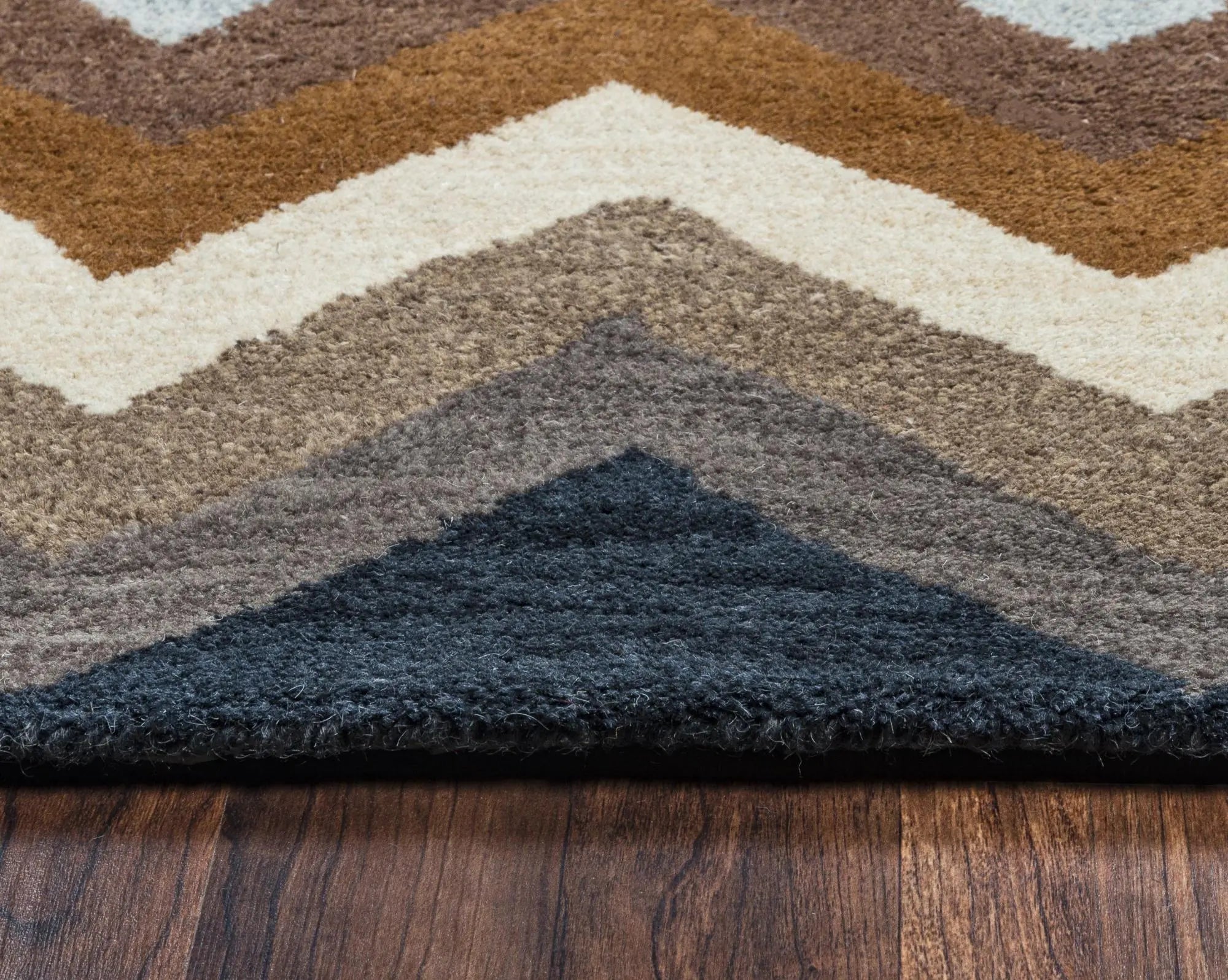 5' X 8' Brown White Taupe And Gray Wool Southwestern Hand Tufted Area Rug Homeroots Home Decor