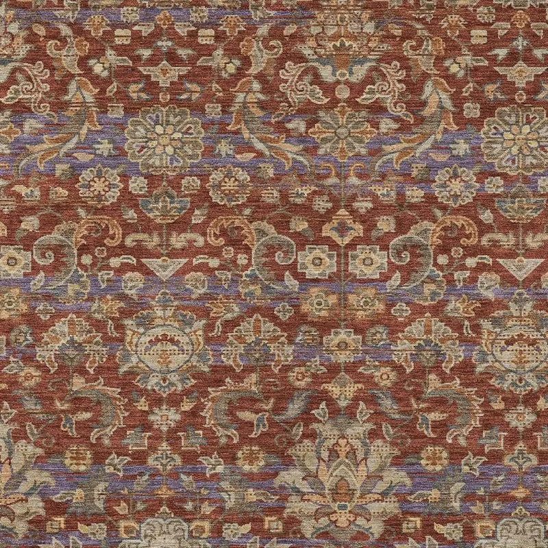 5' X 8' Burgundy And Orange Floral Medallion Washable Indoor Outdoor Area Rug Homeroots Outdoor