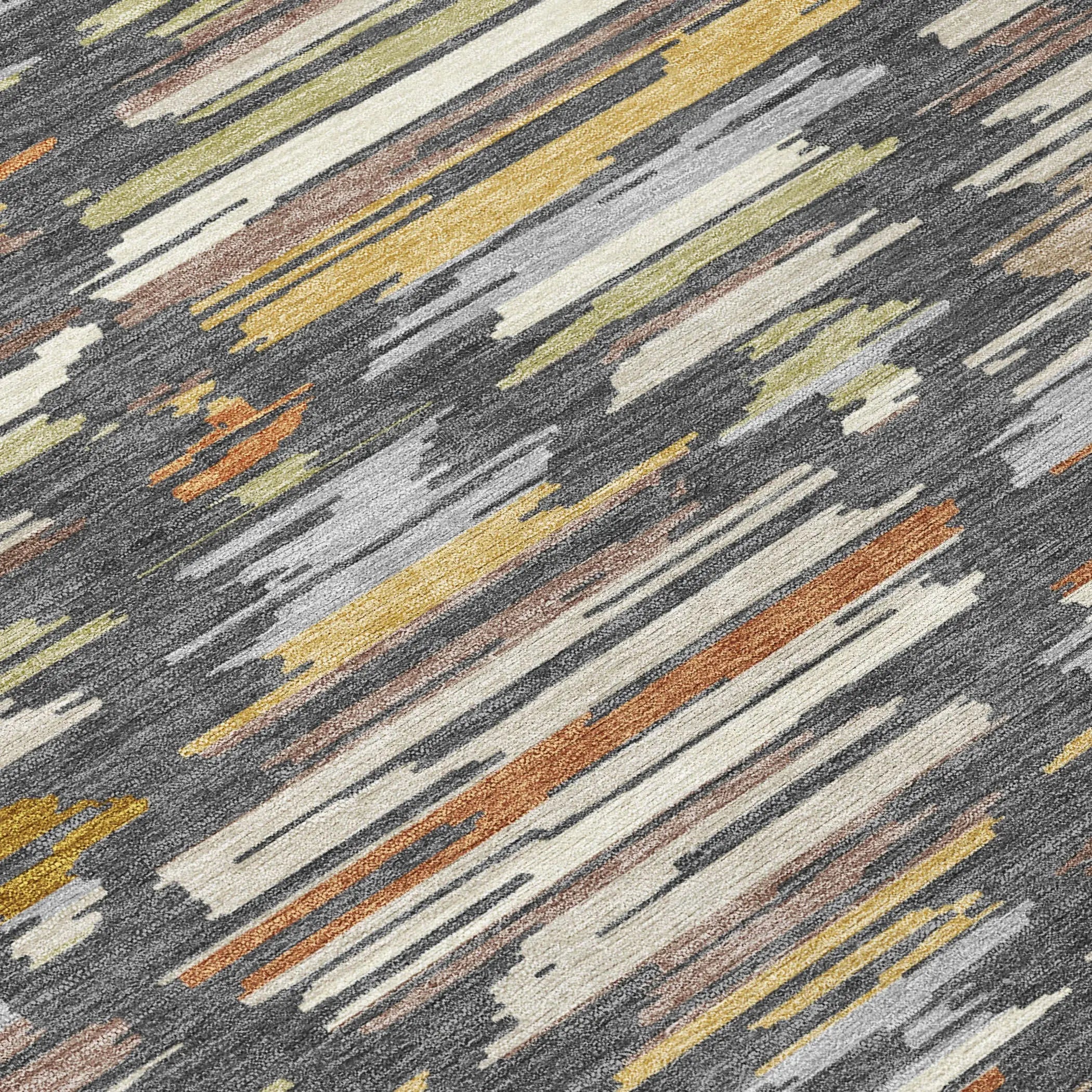 5' X 8' Charcoal And Gray Southwestern Washable Indoor Outdoor Area Rug Homeroots Outdoor