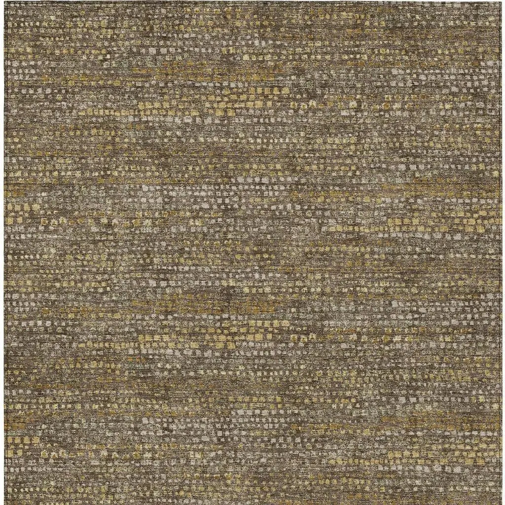 5' X 8' Chocolate And Brown Abstract Washable Indoor Outdoor Area Rug Homeroots Outdoor