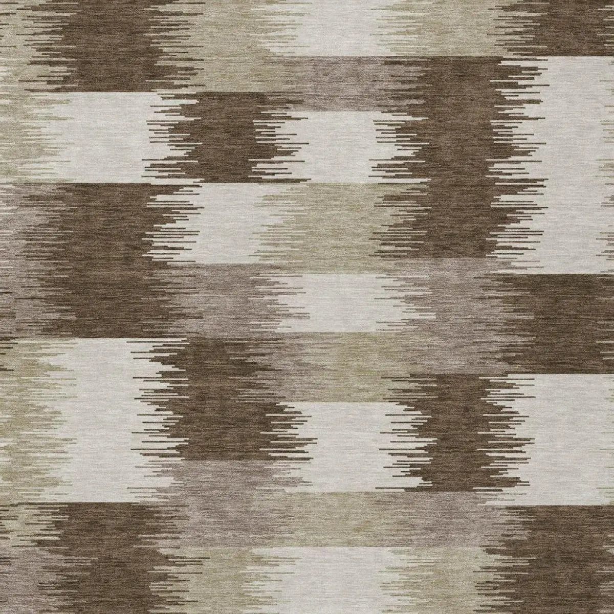 5' X 8' Chocolate And Brown Geometric Washable Indoor Outdoor Area Rug Homeroots Outdoor