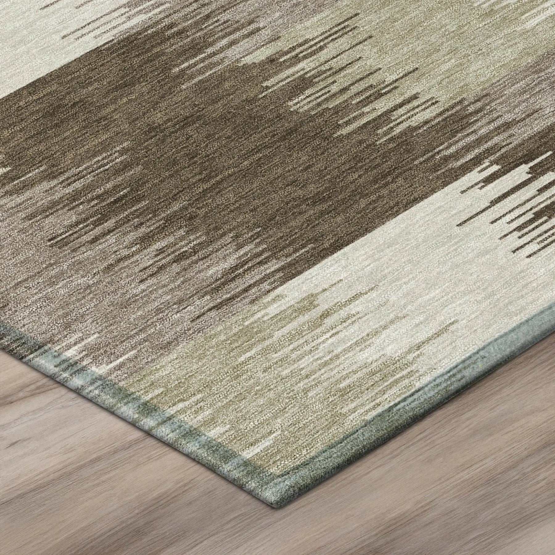 5' X 8' Chocolate And Brown Geometric Washable Indoor Outdoor Area Rug Homeroots Outdoor
