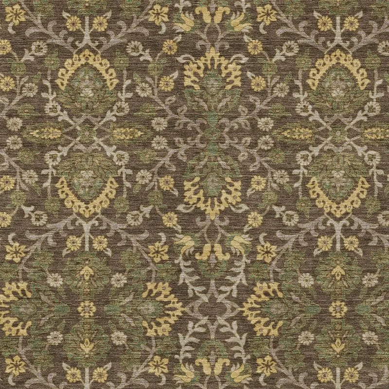 5' X 8' Chocolate And Brown Geometric Washable Indoor Outdoor Area Rug Homeroots Outdoor