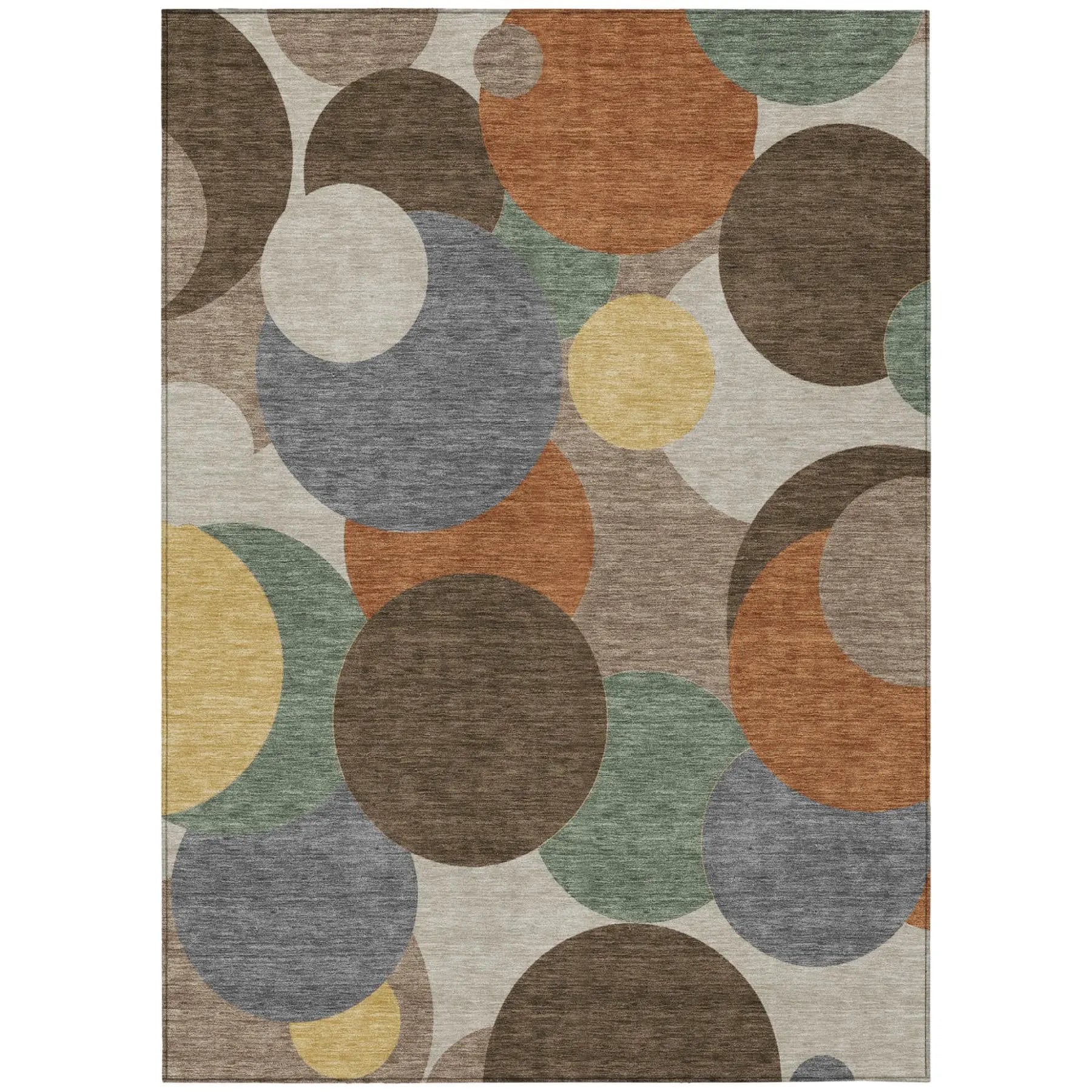 5' X 8' Chocolate And Brown Geometric Washable Indoor Outdoor Area Rug Homeroots Outdoor