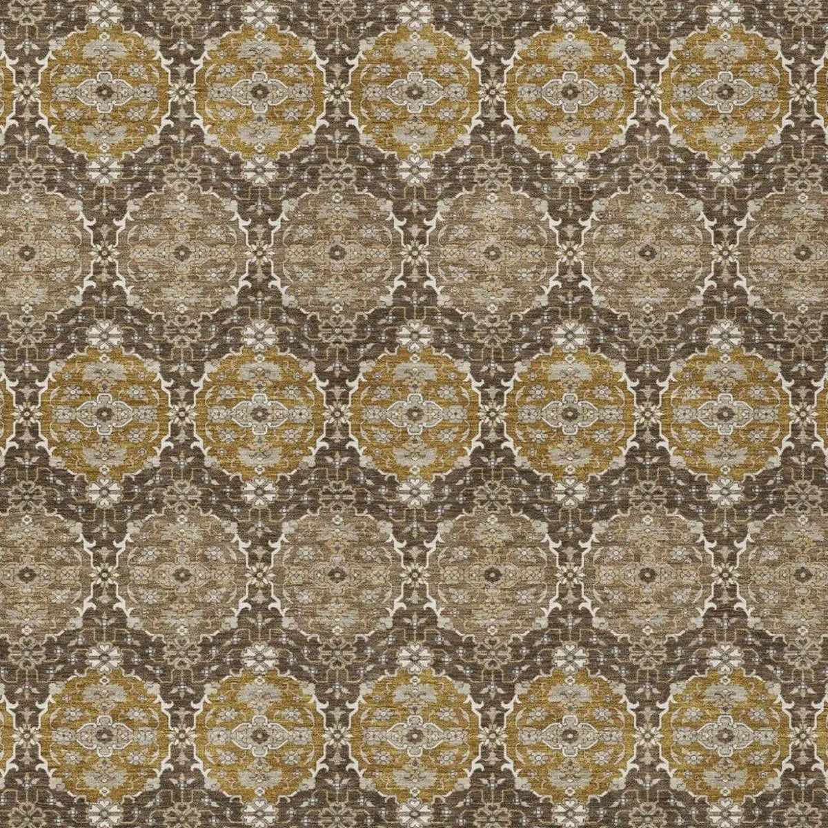 5' X 8' Chocolate And Brown Striped Washable Indoor Outdoor Area Rug Homeroots Outdoor