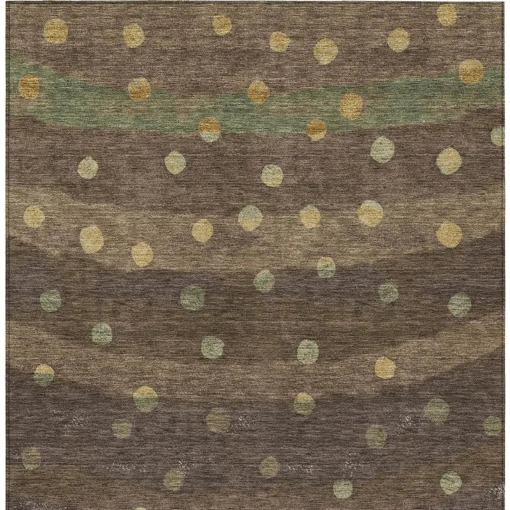 5' X 8' Chocolate And Navy Blue Striped Washable Indoor Outdoor Area Rug Homeroots Outdoor