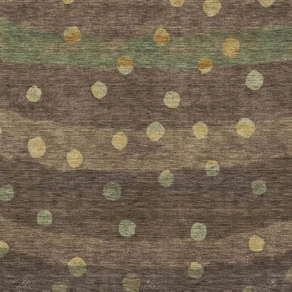 5' X 8' Chocolate And Navy Blue Striped Washable Indoor Outdoor Area Rug Homeroots Outdoor
