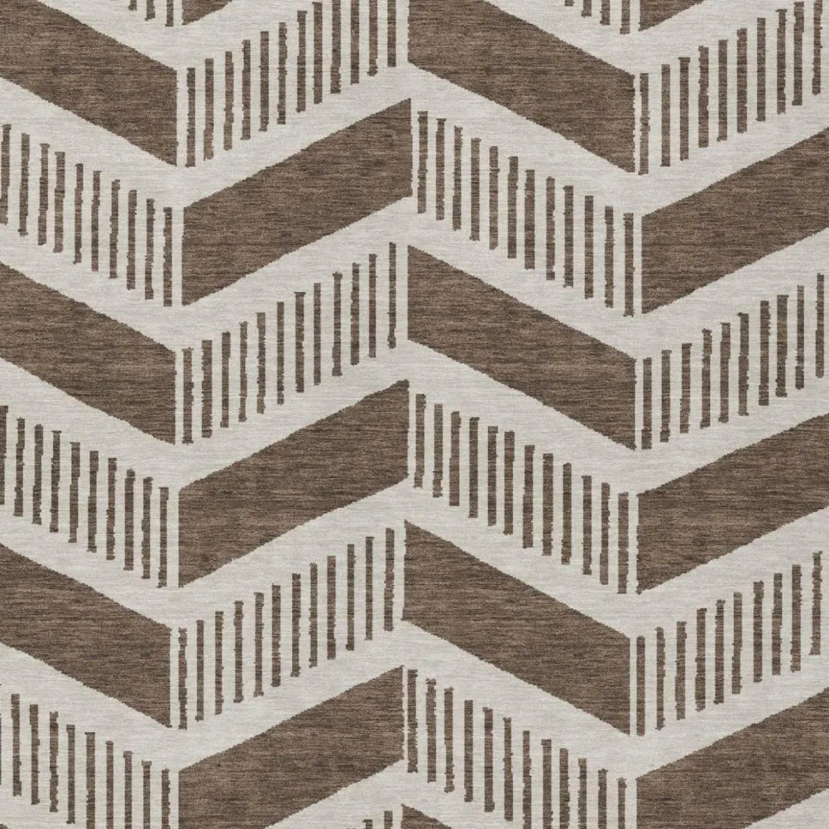 5' X 8' Coffee And Brown Geometric Washable Indoor Outdoor Area Rug Homeroots Outdoor