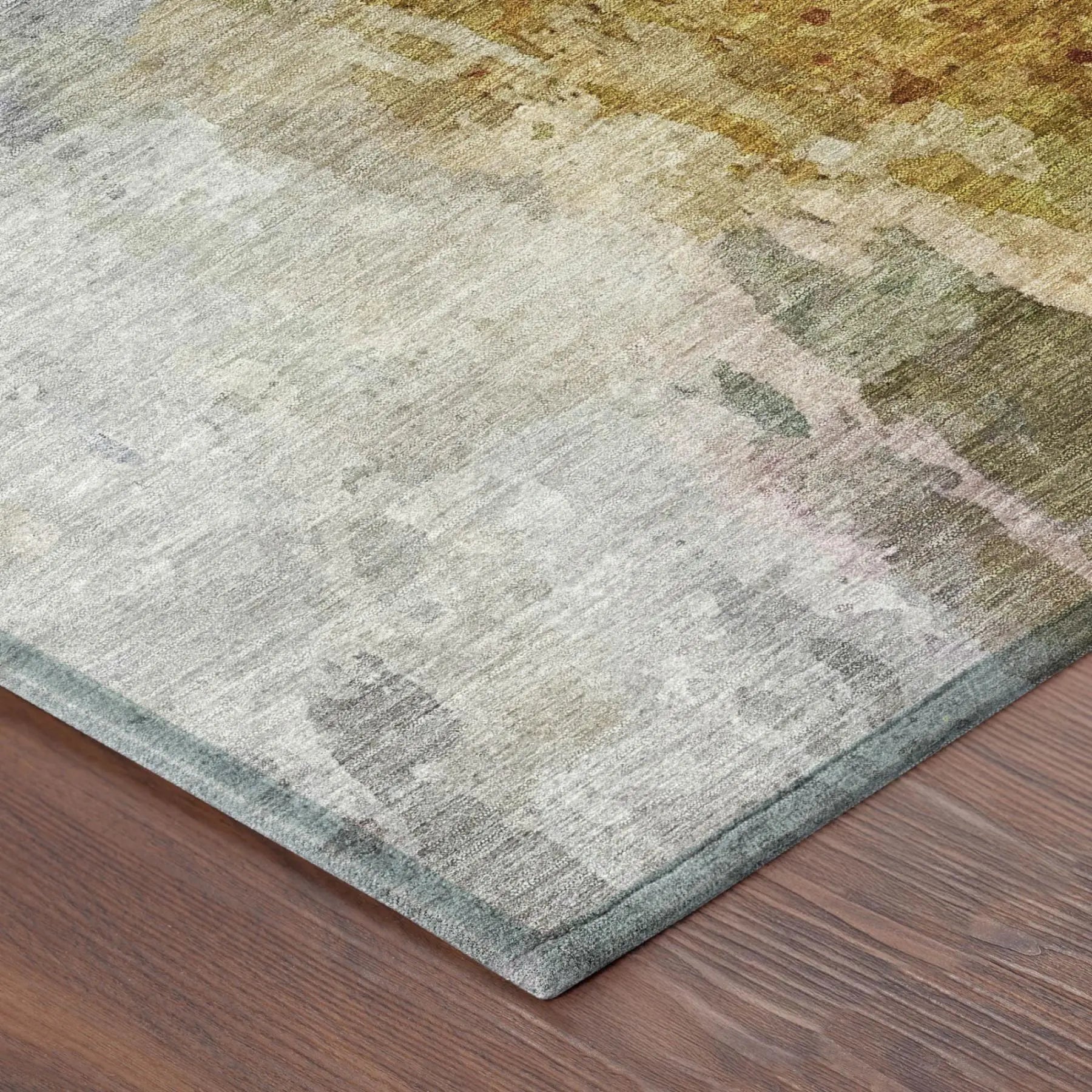 5' X 8' Copper And Orange Abstract Washable Indoor Outdoor Area Rug Homeroots Outdoor