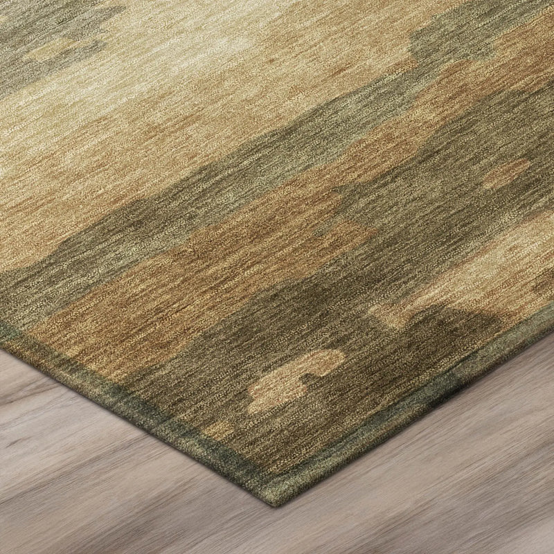 5' X 8' Copper And Orange Abstract Washable Indoor Outdoor Area Rug Homeroots Outdoor