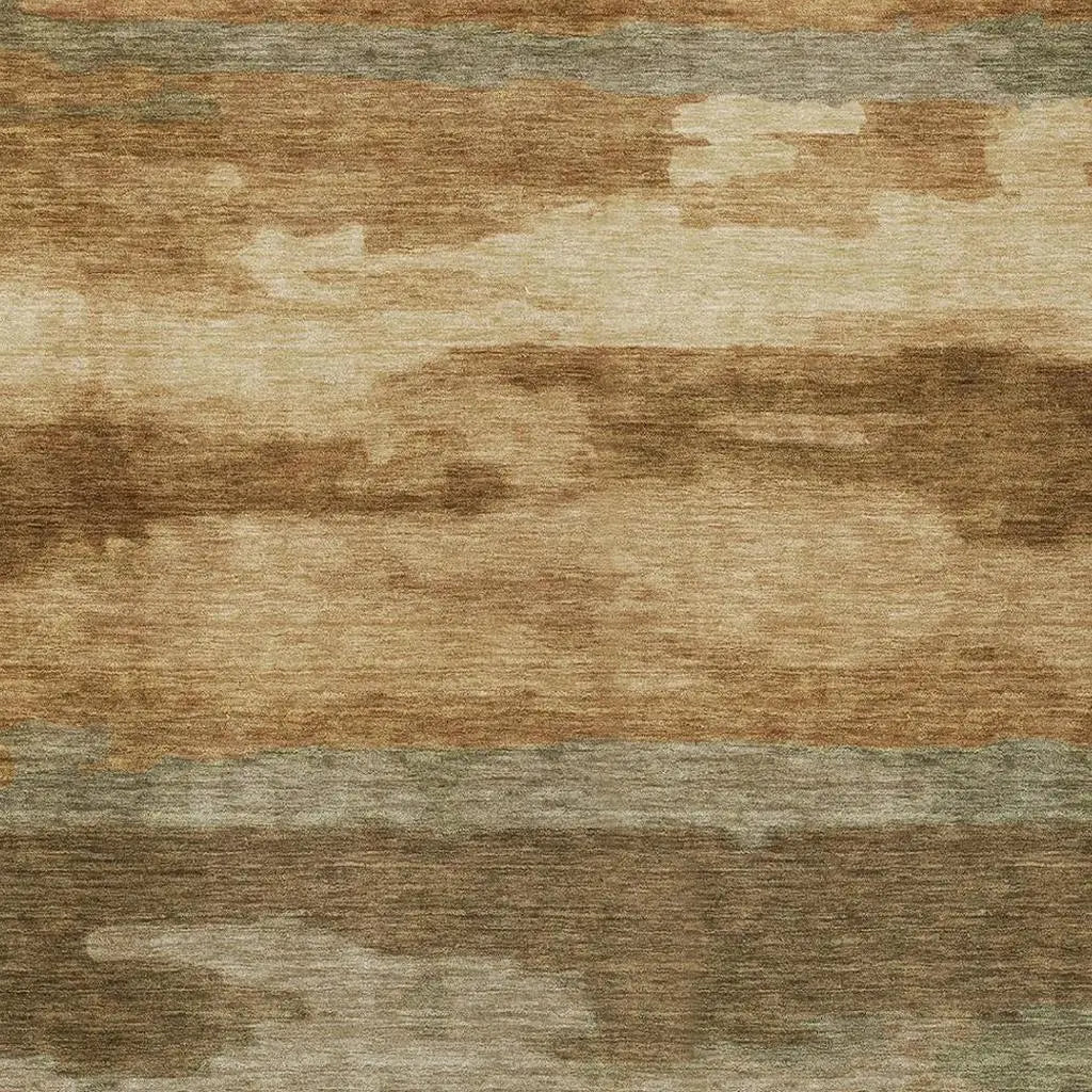 5' X 8' Copper And Orange Abstract Washable Indoor Outdoor Area Rug Homeroots Outdoor