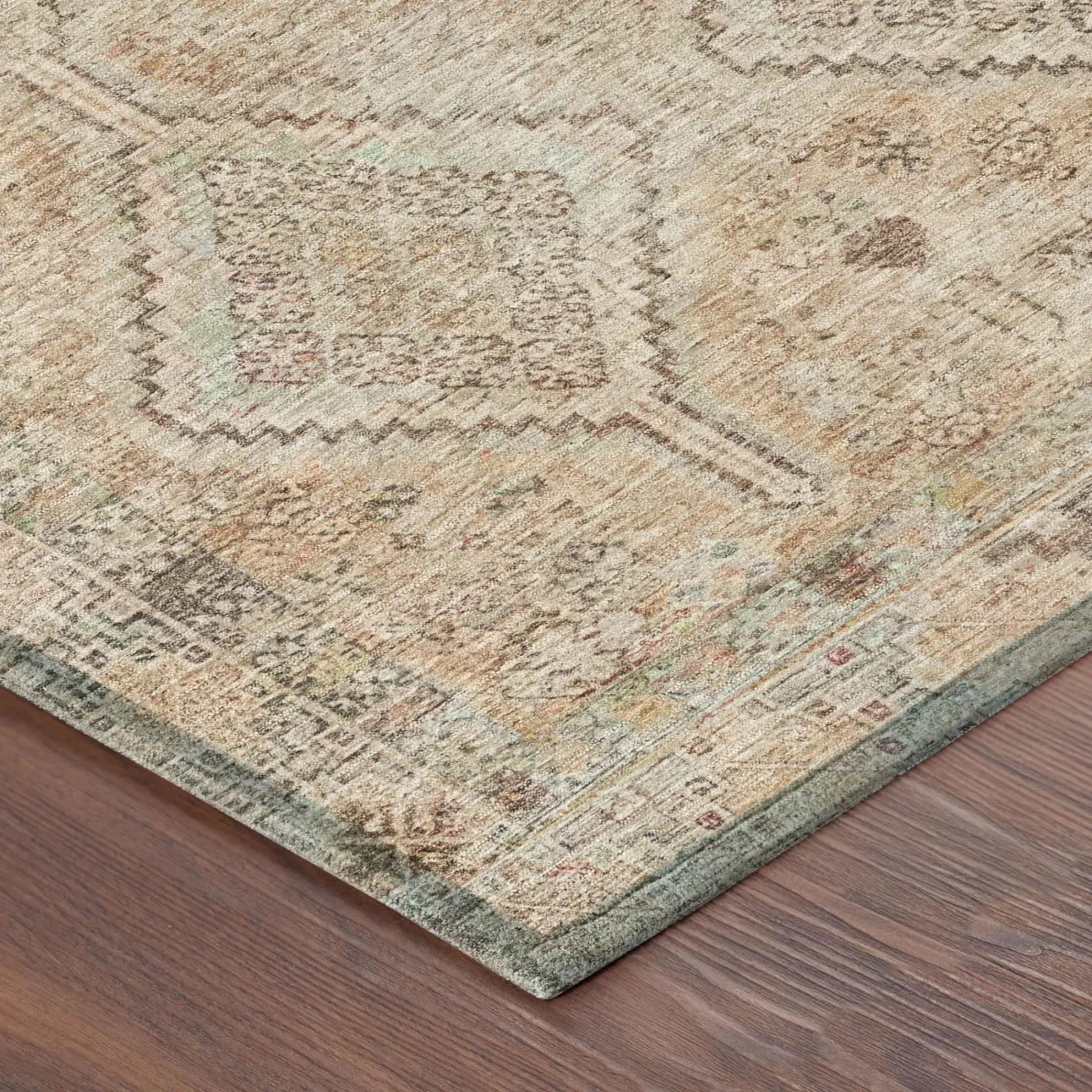 5' X 8' Copper And Orange Geometric Washable Indoor Outdoor Area Rug Homeroots Outdoor