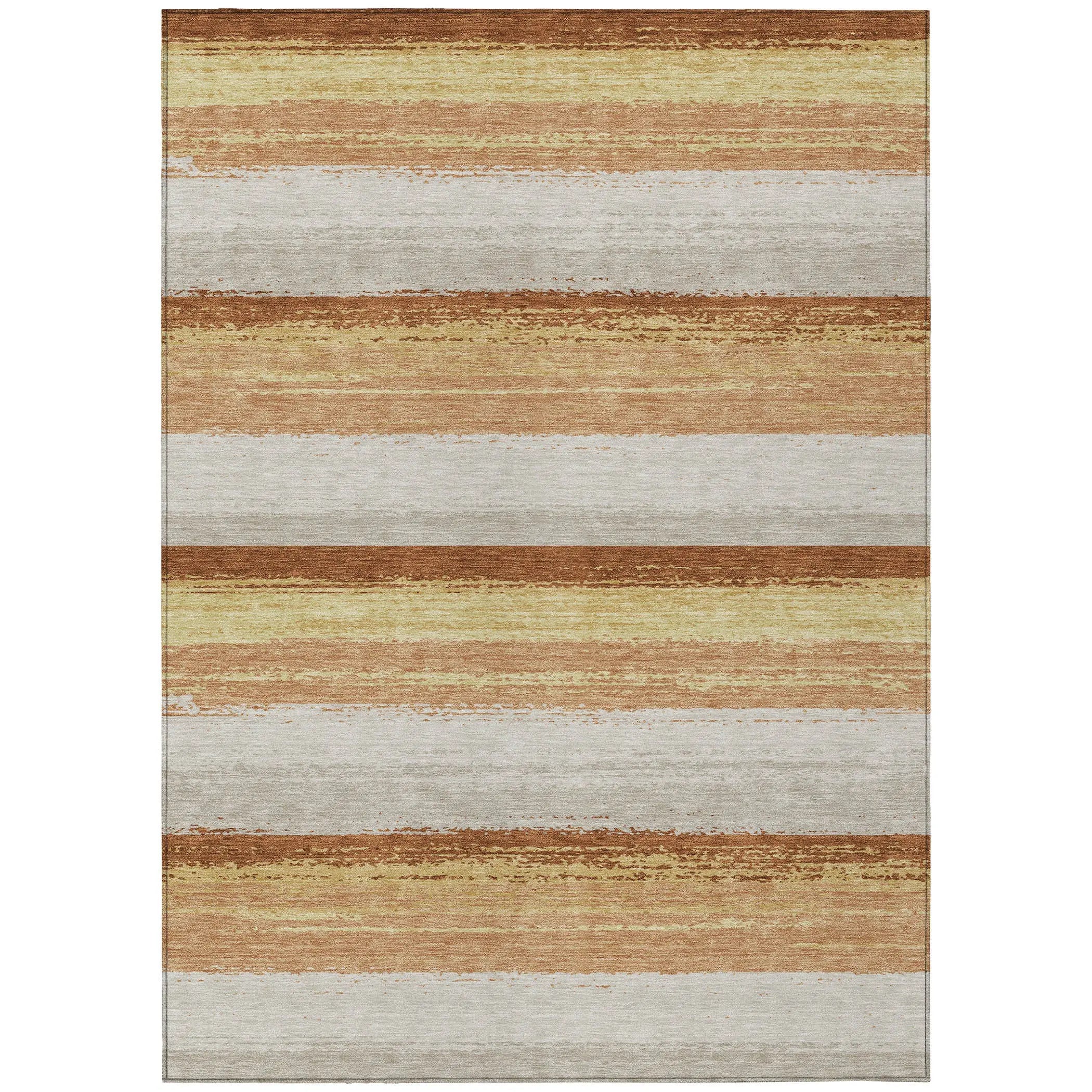 5' X 8' Copper And Purple Striped Washable Indoor Outdoor Area Rug Homeroots Outdoor