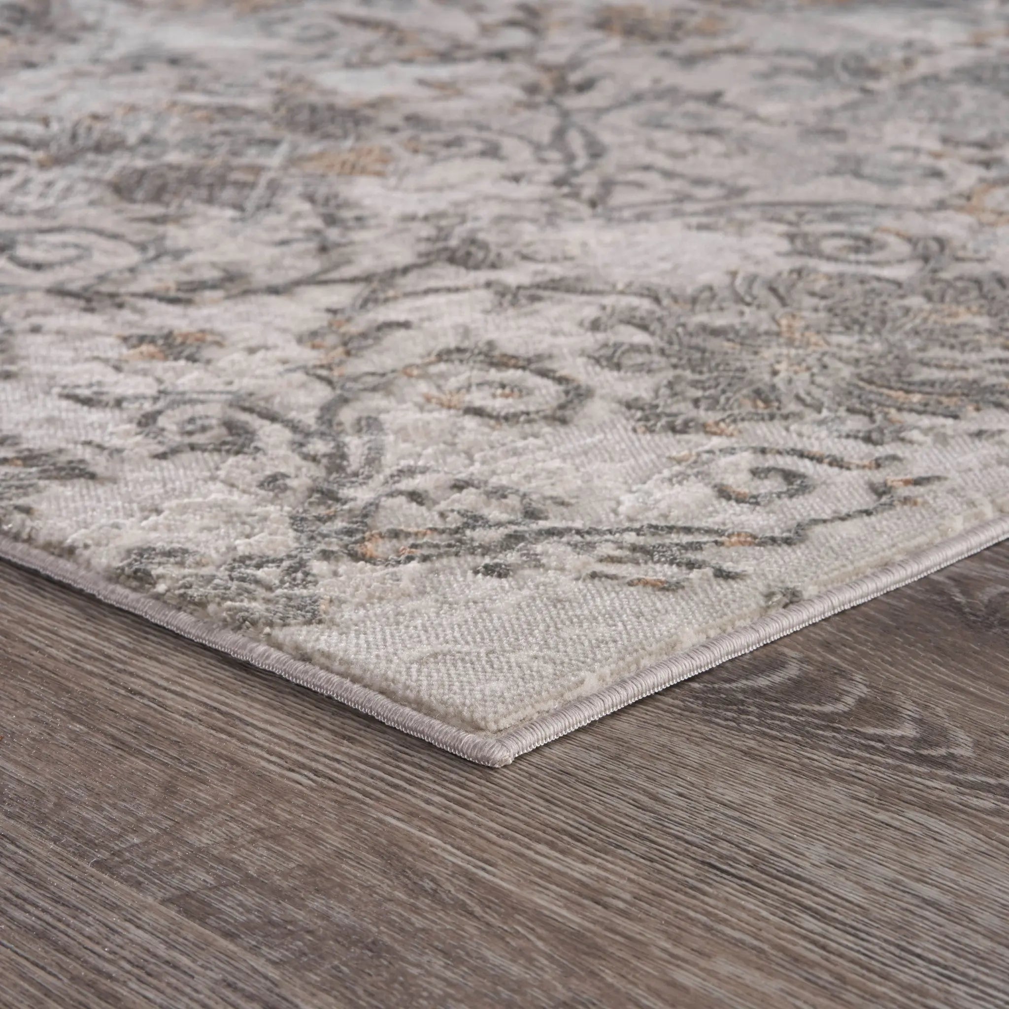 5' X 8' Cream Abstract Distressed Area Rug Homeroots Home Decor