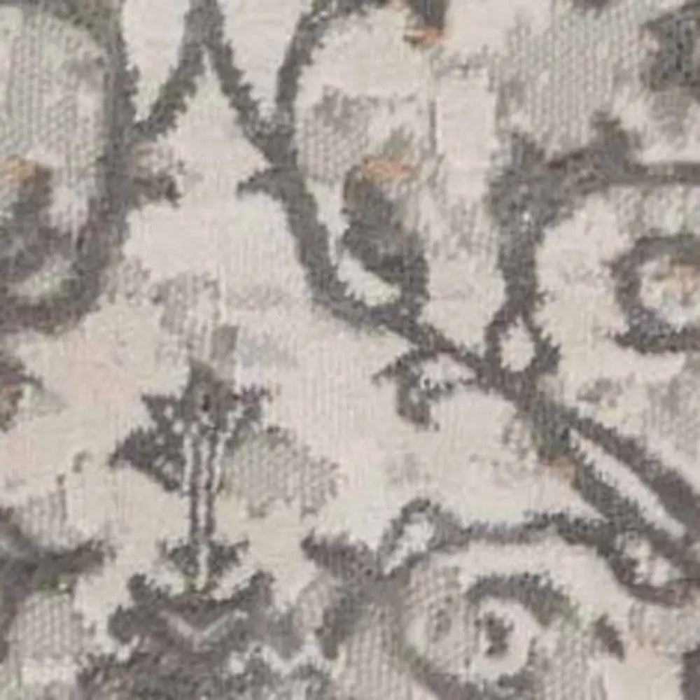 5' X 8' Cream Abstract Distressed Area Rug Homeroots Home Decor