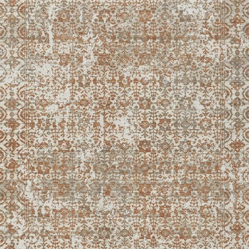 5' X 8' Cream And Ivory Abstract Washable Indoor Outdoor Area Rug Homeroots Outdoor