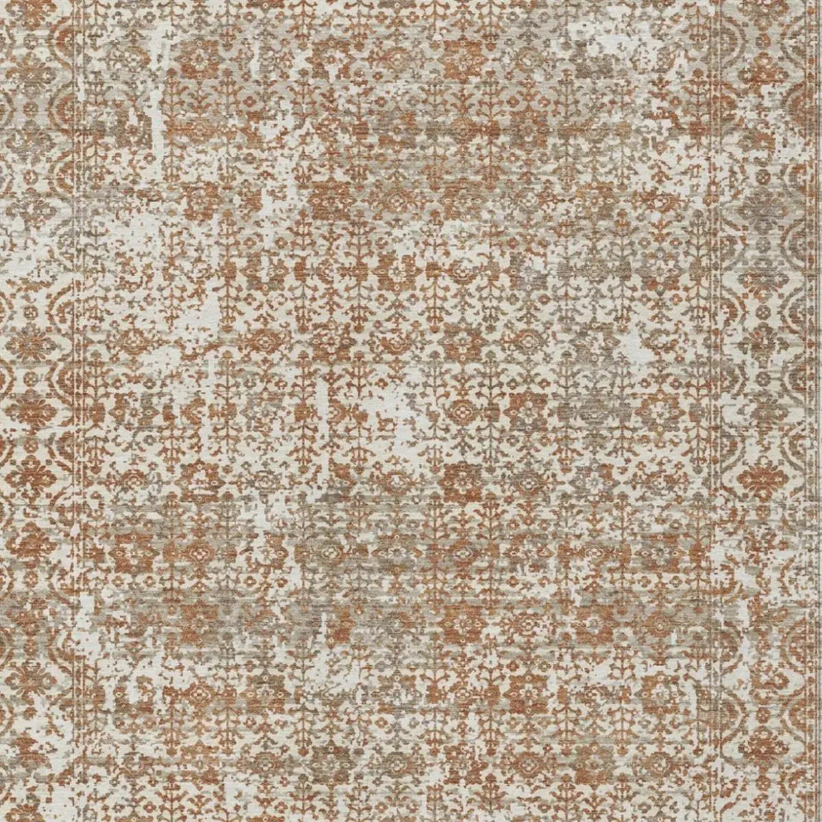 5' X 8' Cream And Ivory Abstract Washable Indoor Outdoor Area Rug Homeroots Outdoor