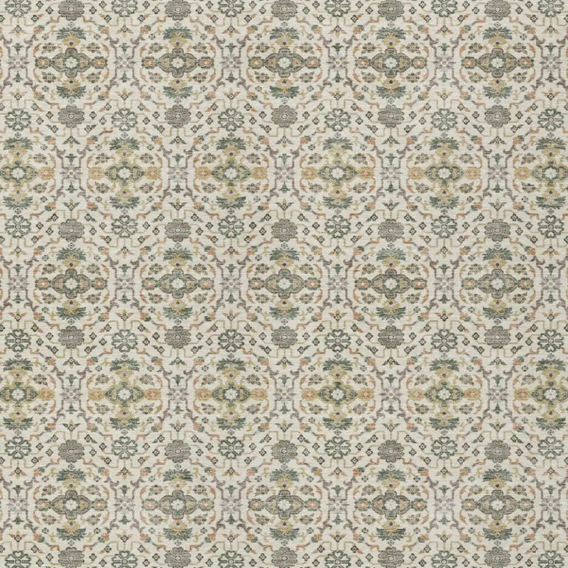 5' X 8' Cream And Ivory Oriental Washable Indoor Outdoor Area Rug Homeroots Outdoor