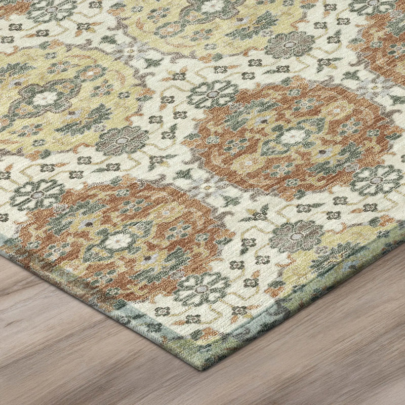 5' X 8' Cream And Ivory Striped Washable Indoor Outdoor Area Rug Homeroots Outdoor