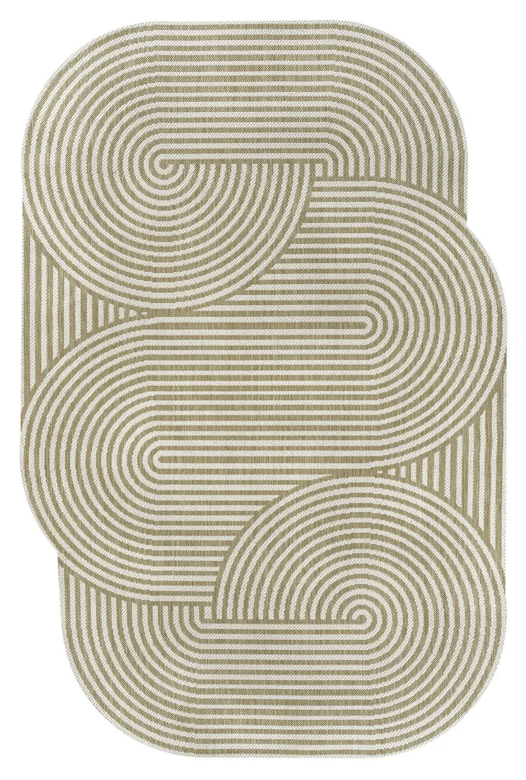 5' X 8' Cream And Natural Abstract Indoor Outdoor Area Rug Homeroots Outdoor