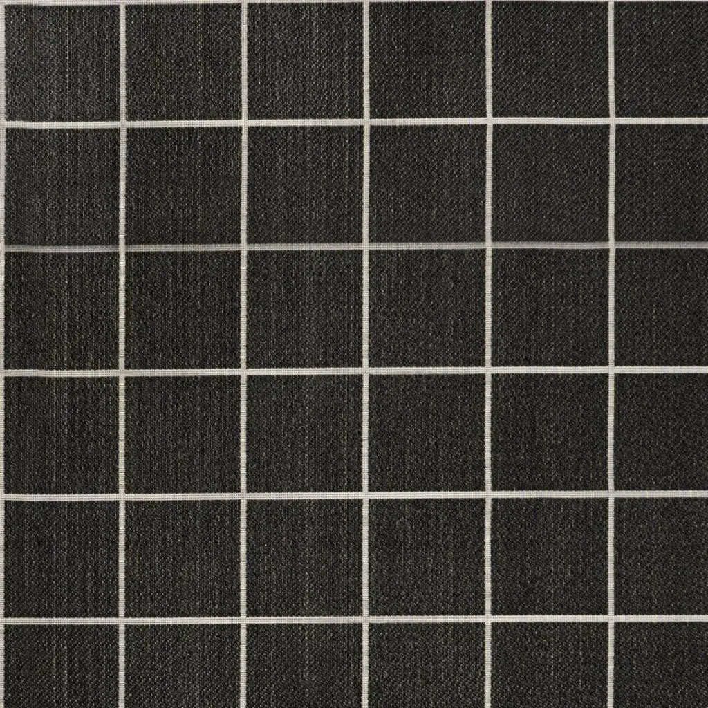 5' X 8' Dark Gray And Cream Plaid Indoor Outdoor Area Rug Homeroots Outdoor