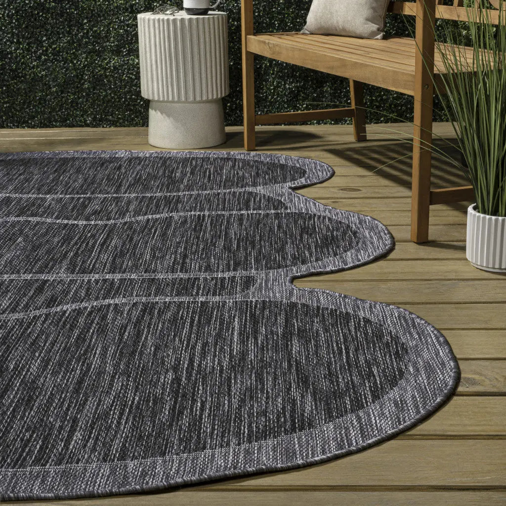 5' X 8' Dark Gray And Gray Medallion Indoor Outdoor Area Rug Homeroots Outdoor