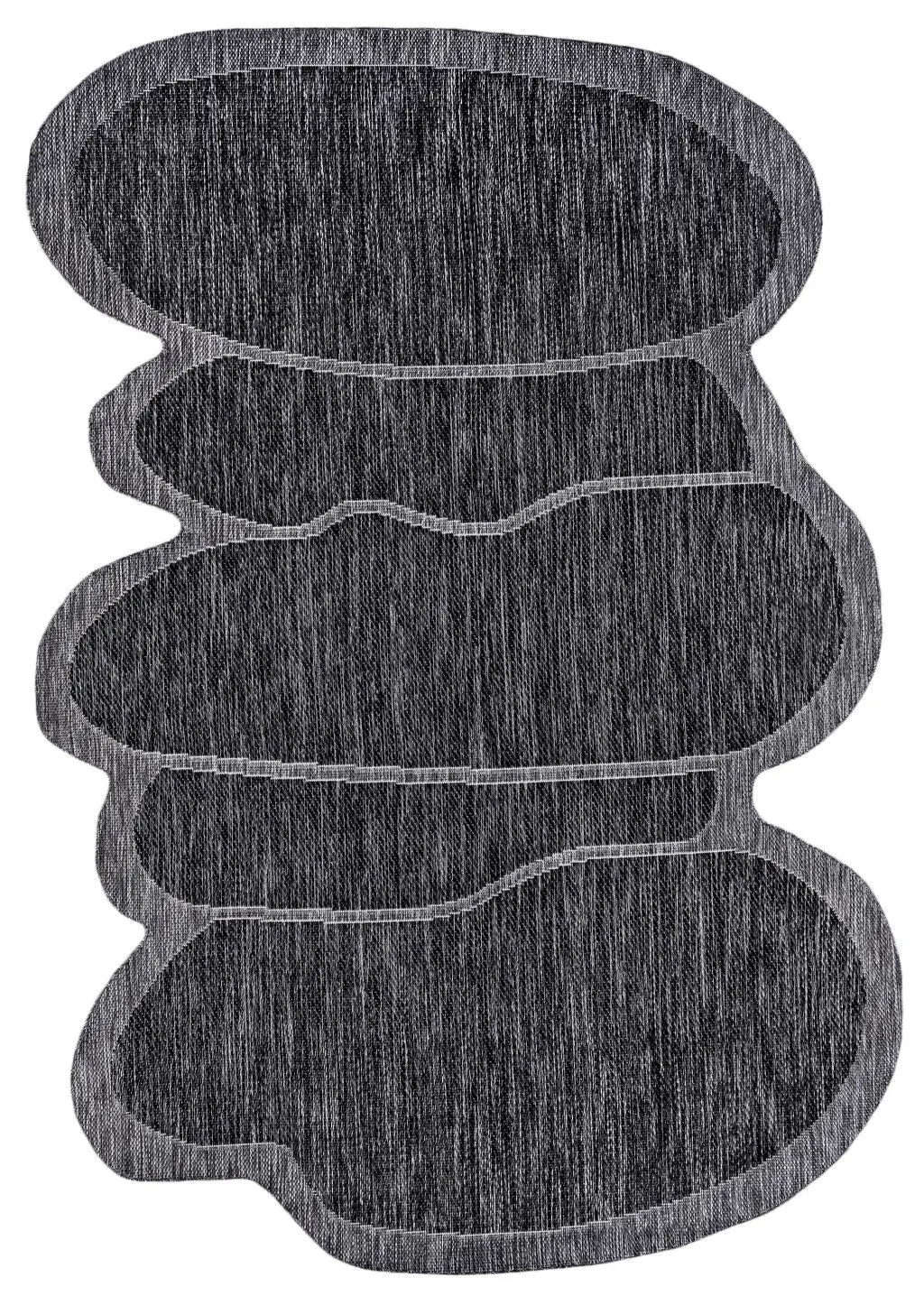 5' X 8' Dark Gray And Gray Medallion Indoor Outdoor Area Rug Homeroots Outdoor