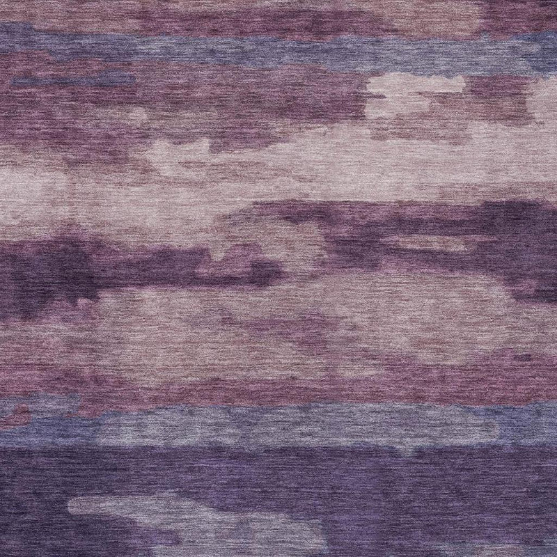 5' X 8' Eggplant And Purple Abstract Washable Indoor Outdoor Area Rug Homeroots Outdoor