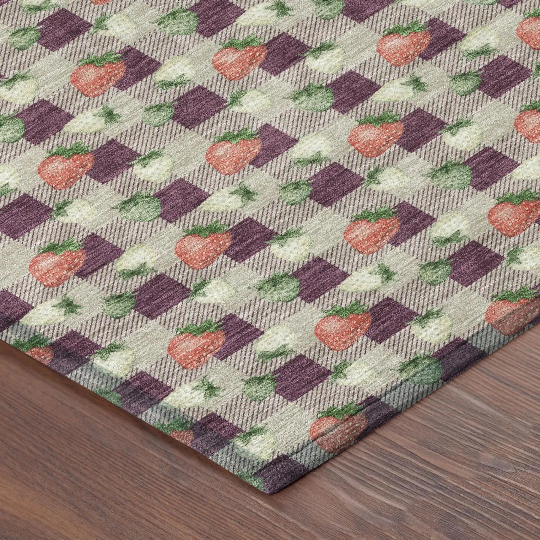 5' X 8' Eggplant And Purple Floral Washable Indoor Outdoor Area Rug Homeroots Outdoor