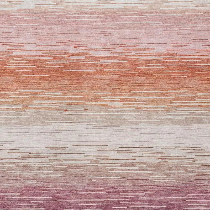 5' X 8' Eggplant And Purple Striped Washable Indoor Outdoor Area Rug Homeroots Outdoor