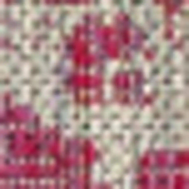5' X 8' Fuchsia And Light Gray Medallion Indoor Outdoor Area Rug Homeroots Outdoor