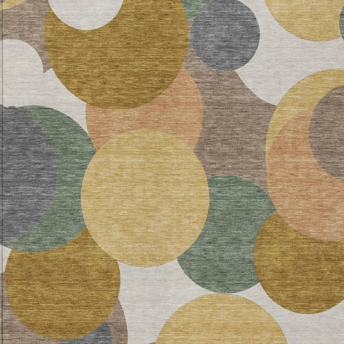 5' X 8' Gold And Walnut Geometric Washable Indoor Outdoor Area Rug Homeroots Outdoor