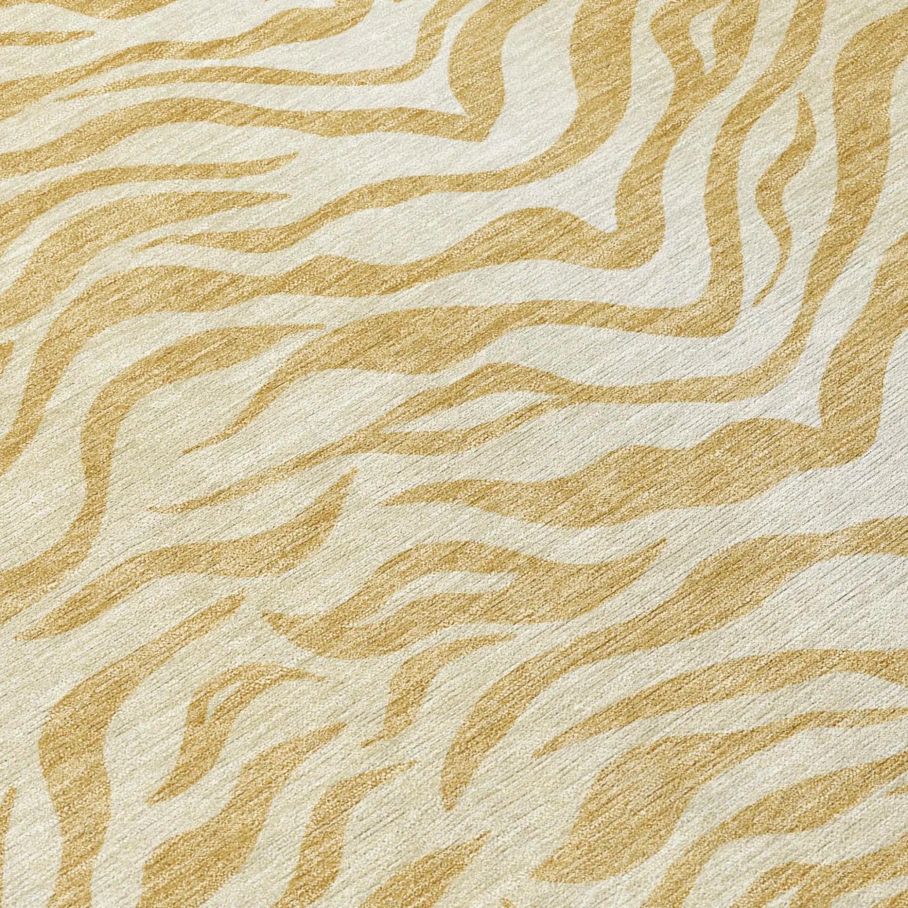 5' X 8' Gold And Wheat Animal Print Washable Indoor Outdoor Area Rug Homeroots Outdoor