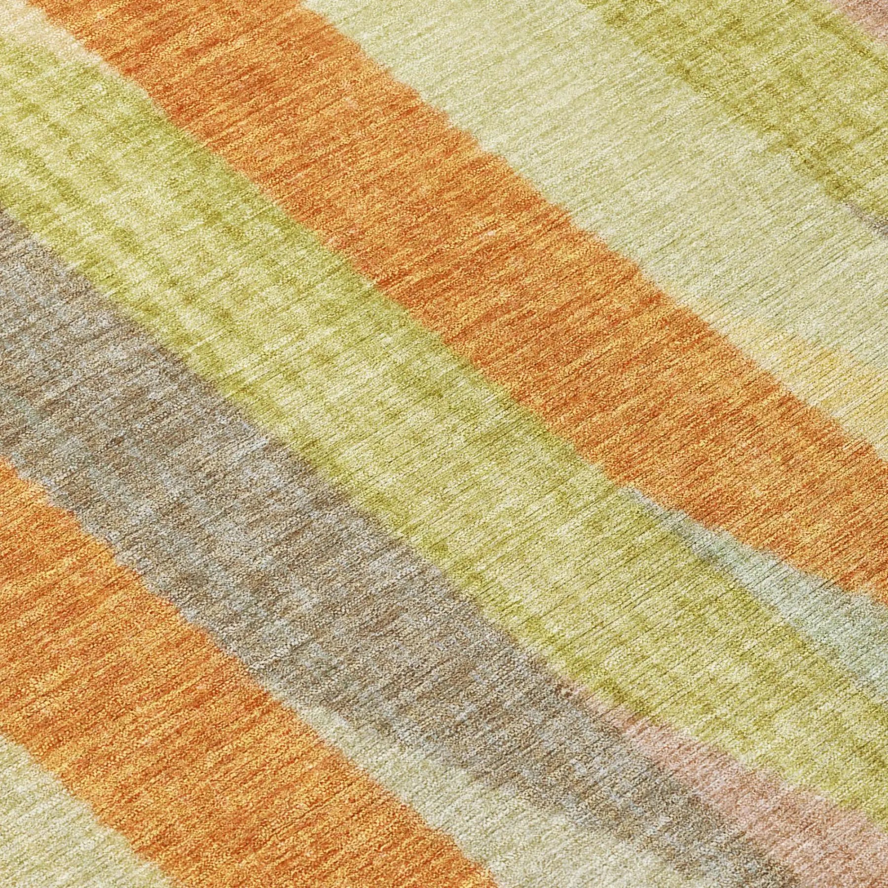 5' X 8' Gold And Wheat Striped Washable Indoor Outdoor Area Rug Homeroots Outdoor