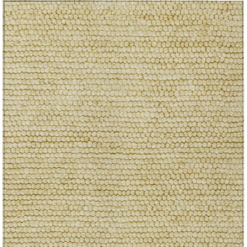 5' X 8' Gold And Wheat Striped Washable Indoor Outdoor Area Rug Homeroots Outdoor